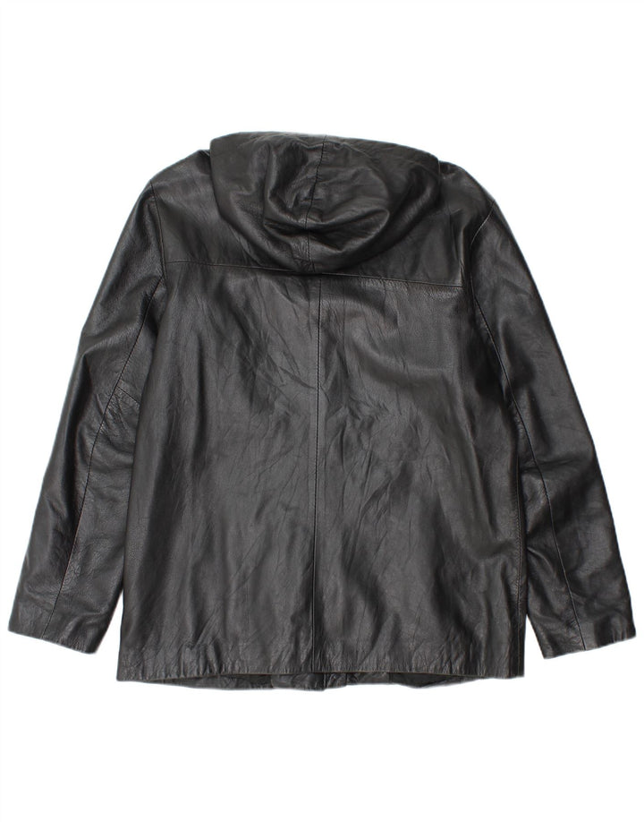Privilegi Chaqueta De Cuero Mujer IT 46 Grande Cuero Negro