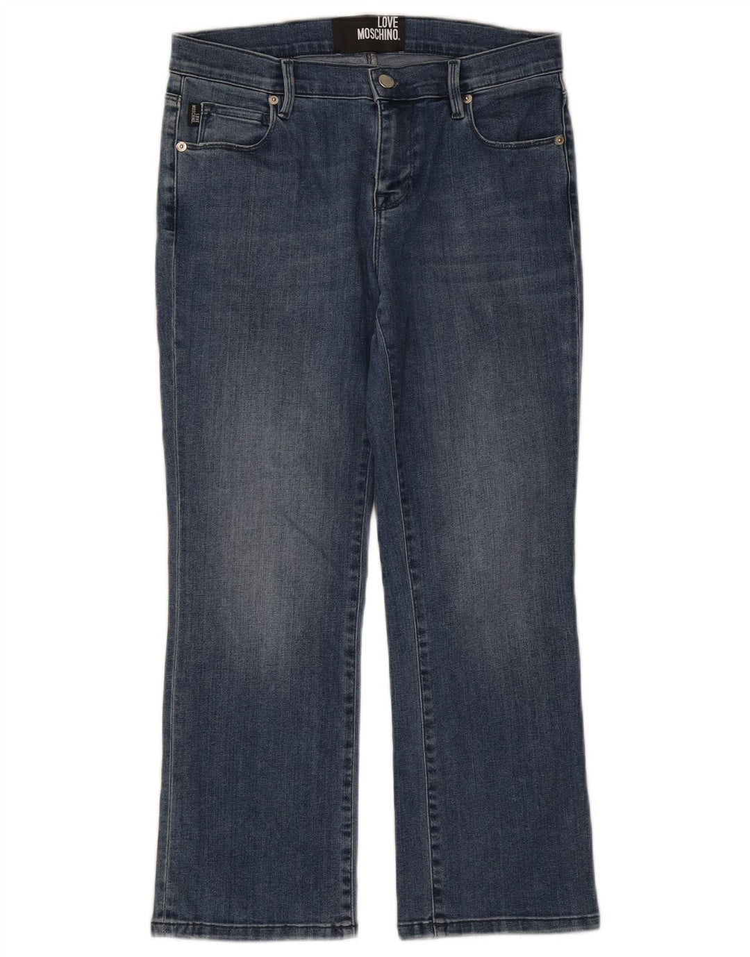 MOSCHINO Vaqueros Cropped Mujer W28 L25 Algodón Azul