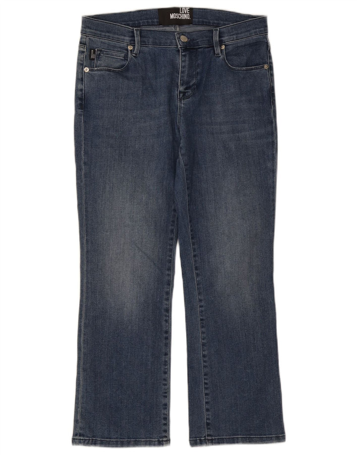 MOSCHINO Vaqueros Cropped Mujer W28 L25 Algodón Azul