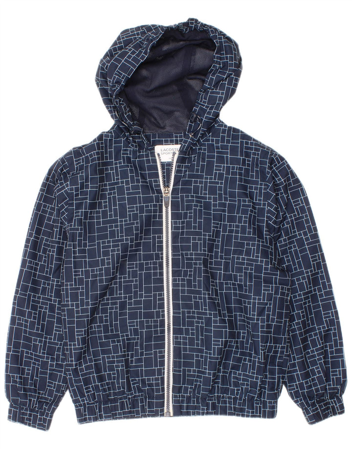 Chubasquero con capucha para niño Lacoste 7-8 años Azul Geométrico Poliéster