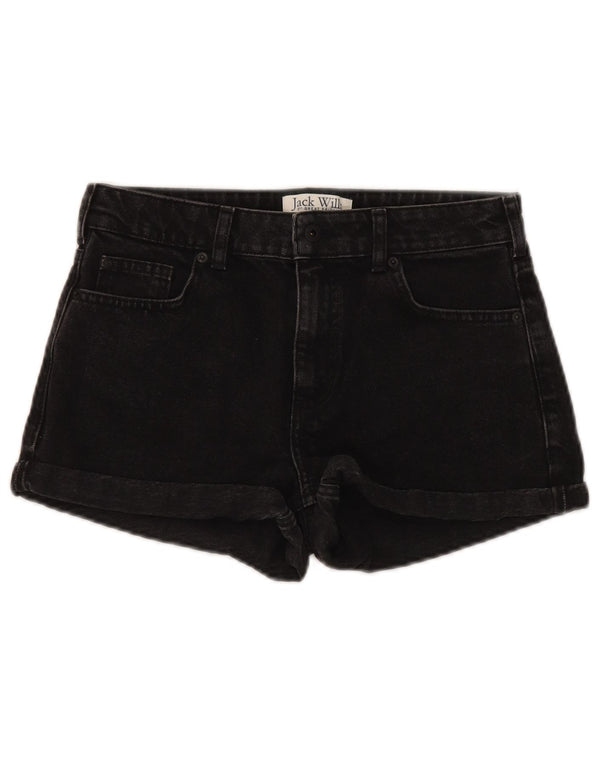 Jack Wills Pantalones cortos vaqueros para mujer UK 8 Small W28 Algodón negro