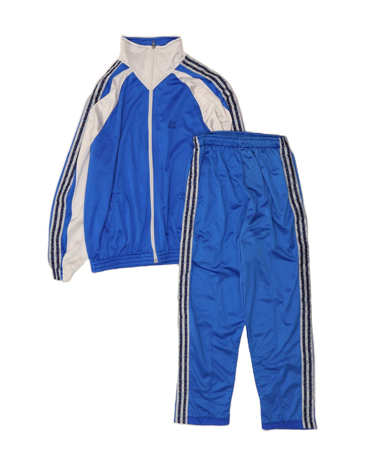 VINTAGE Mens Full Tracksuit XL  Blue Colourblock Polyester Vintage Vintage and Second-Hand Vintage from Messina Hembry 