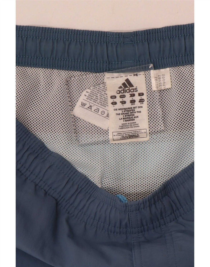 Adidas - Pantalones cortos deportivos para hombre, poliéster azul grande