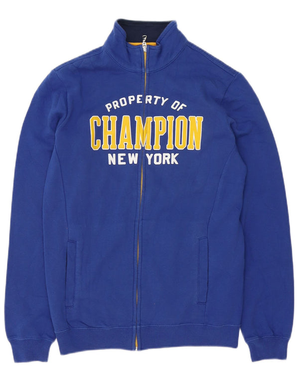Champion Chaqueta de chándal gráfica para niños 13-14 años XL Algodón azul