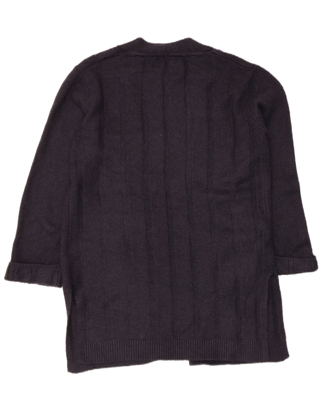 Marks & Spencer Suéter tipo cárdigan abierto largo para mujer UK 10 Small Azul marino