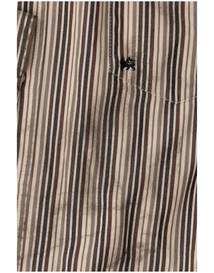 LERROS Camisa Hombre 2XL Algodón Rayas Gris