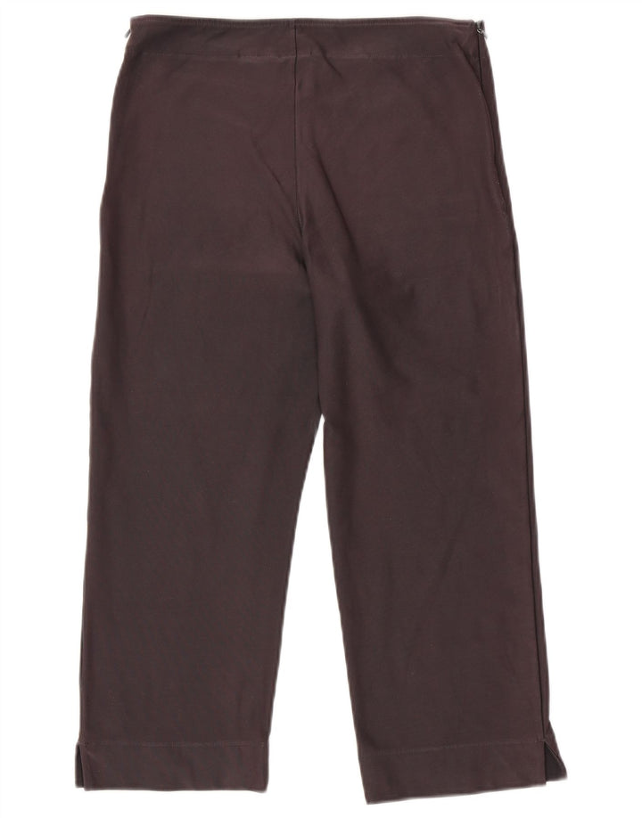 NIKE Mujer Dri Fit Capri Chándal Pantalones UK 12/14 Grande Gris Algodón