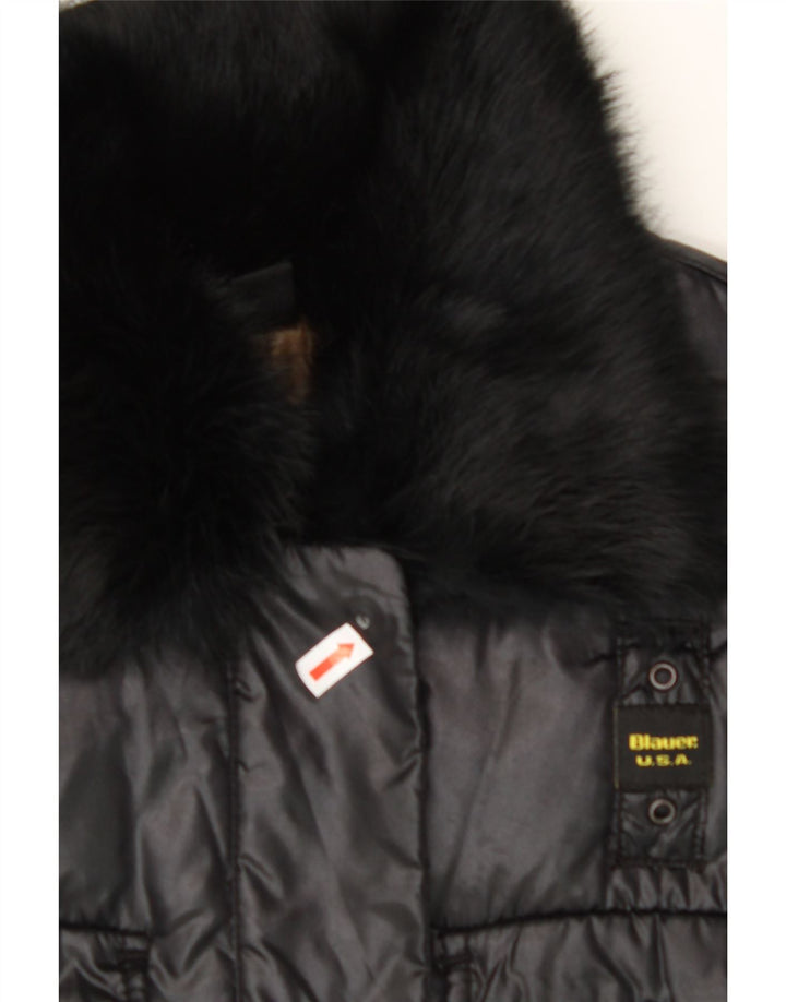 BLAUER Womens Padded Jacket UK 10 Small Black Polyester Vintage Blauer and Second-Hand Blauer from Messina Hembry 