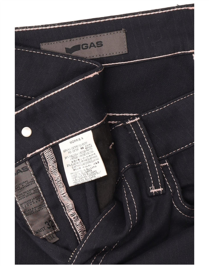 Pantalón Casual Recto Mujer GAS W32 L26 Poliéster Azul Marino