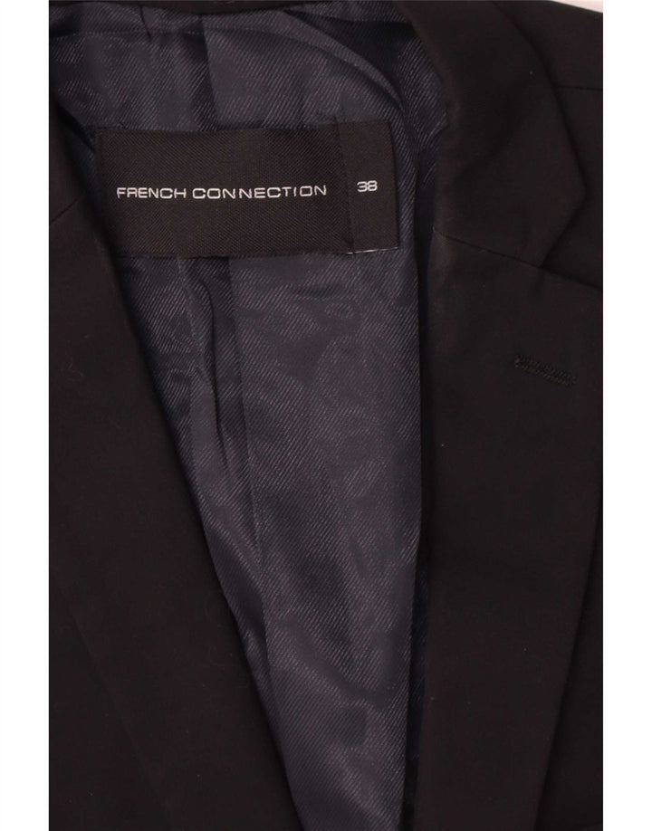 French Connection Chaqueta tipo blazer de 2 botones para hombre UK 38 Mediano Negro Poliéster