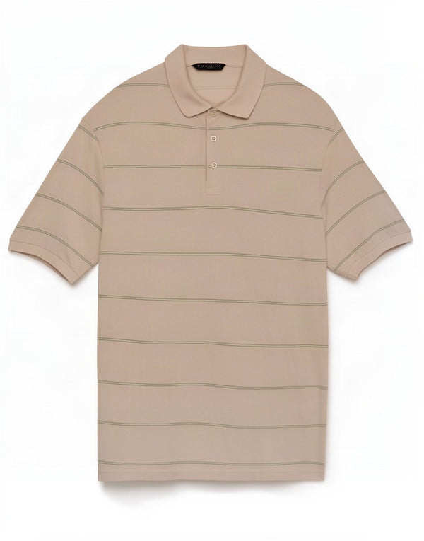 Marks & Spencer Polo para hombre de algodón a rayas blancas medianas