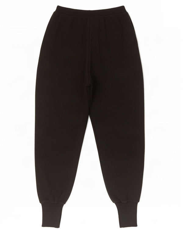 Zara Mujer Pantalones De Chándal De Punto Joggers UK 44 Large Viscosa Negra