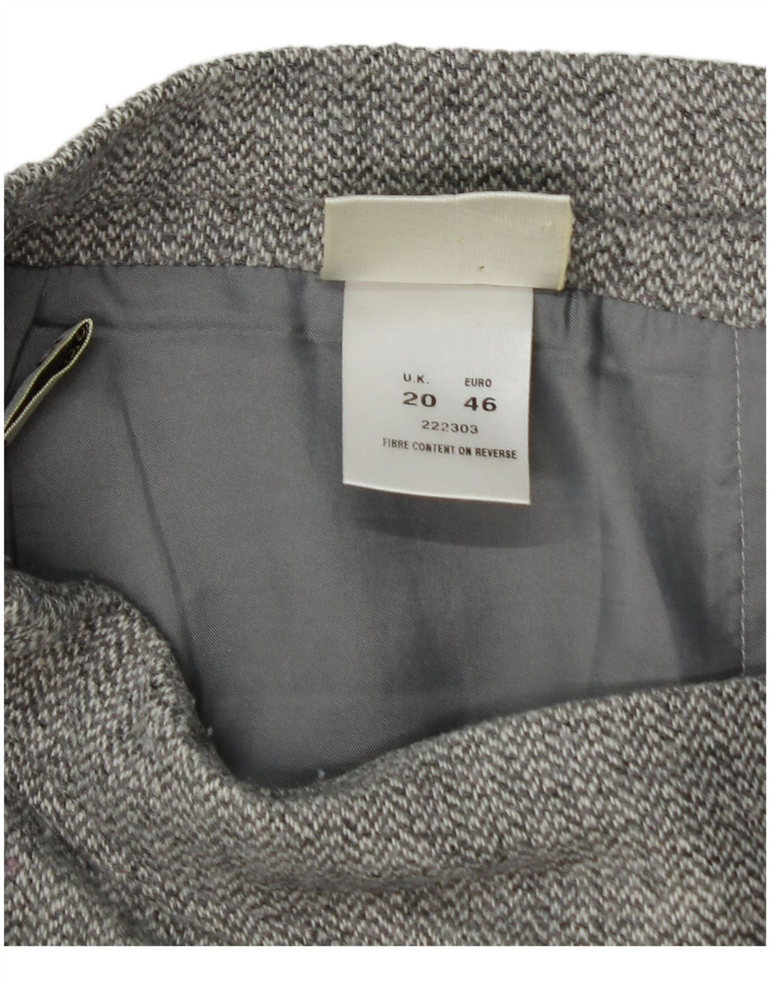 EASTEX Falda trompeta para mujer UK 20 2XL W40 Poliéster en espiga gris