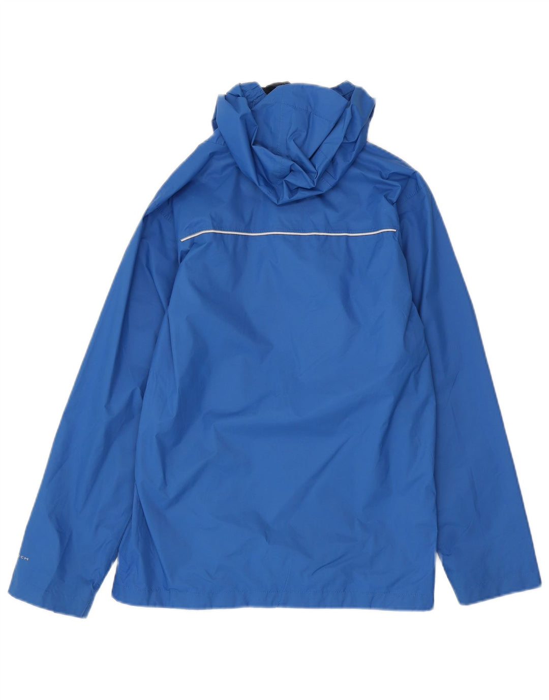 Columbia Chaqueta impermeable con capucha Omni-Tech para niños 14-15 años Grande Nylon azul
