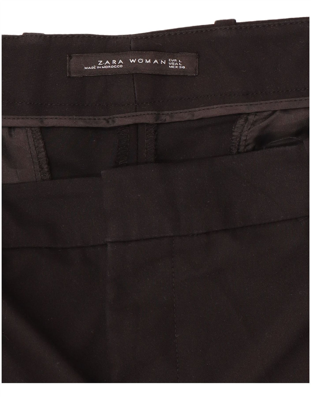 Zara Mujer Pantalón Chino Slim Grande W34 L27 Negro