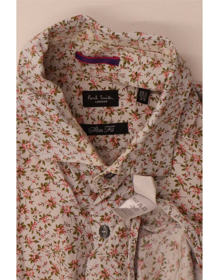 Paul Smith Camisa Slim Fit para hombre Talla 39 15 1/2 Mediana Multicolor Floral
