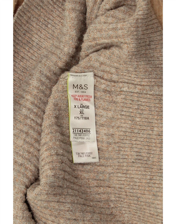 Marks & Spencer Jersey con Cuello Alto para Mujer UK 40 XL Beige