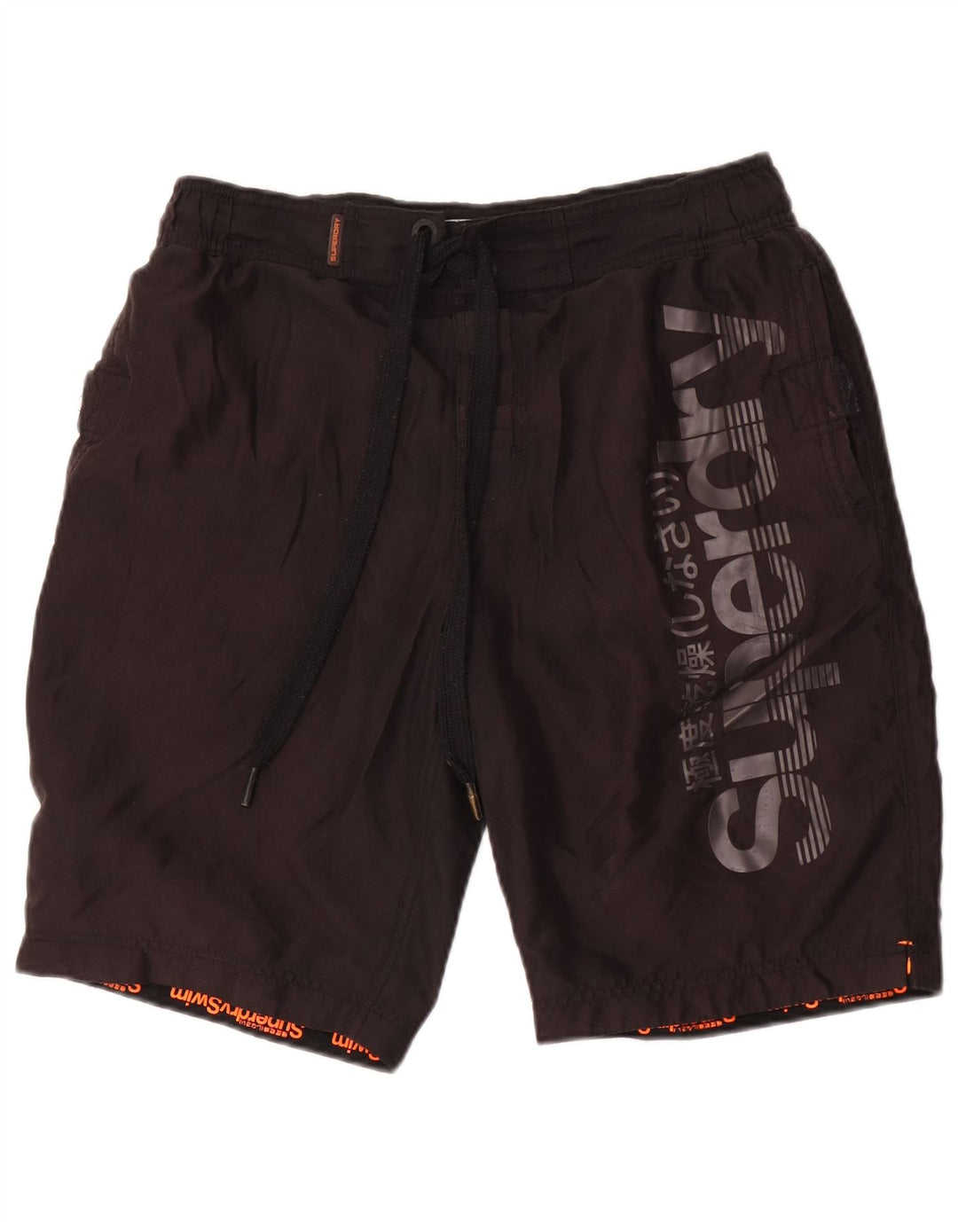 Superdry Shorts De Baño Gráficos Para Hombre Poliéster Negro Mediano