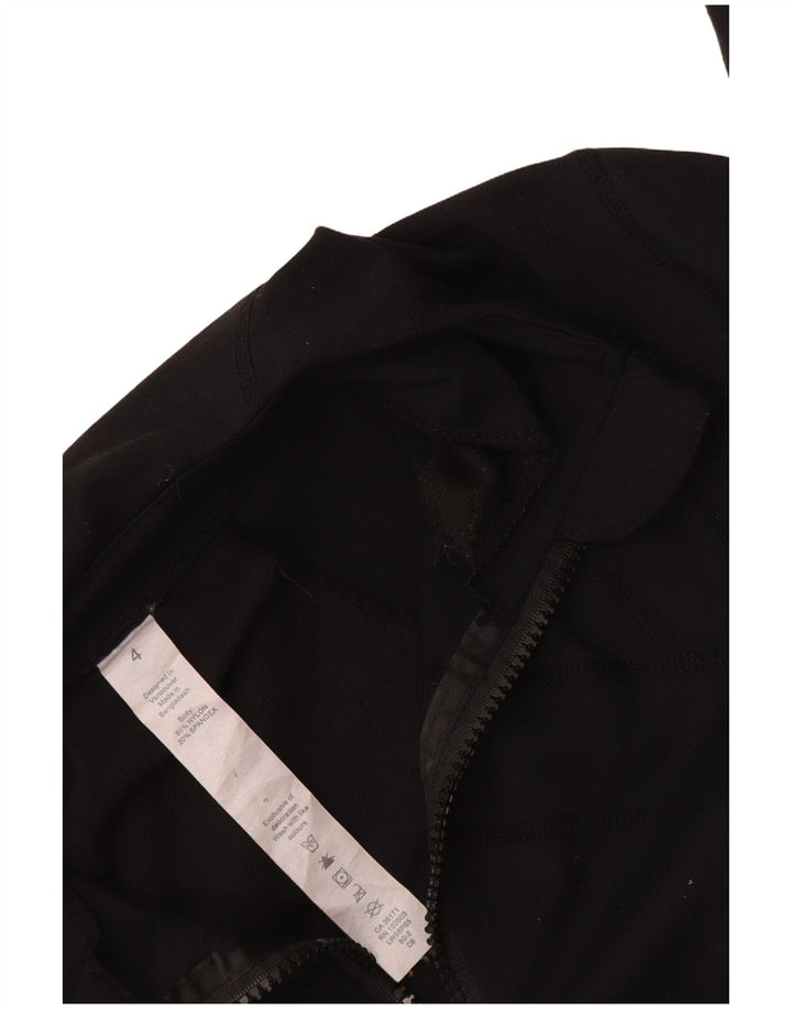 Lululemon - Chaqueta de chándal para mujer, talla 4, nailon negro pequeño