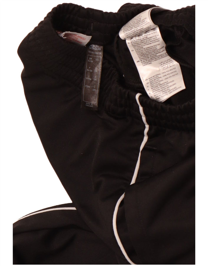 ADIDAS Boys Primegreen Chándal Pantalones Joggers 14-15 Años Negro