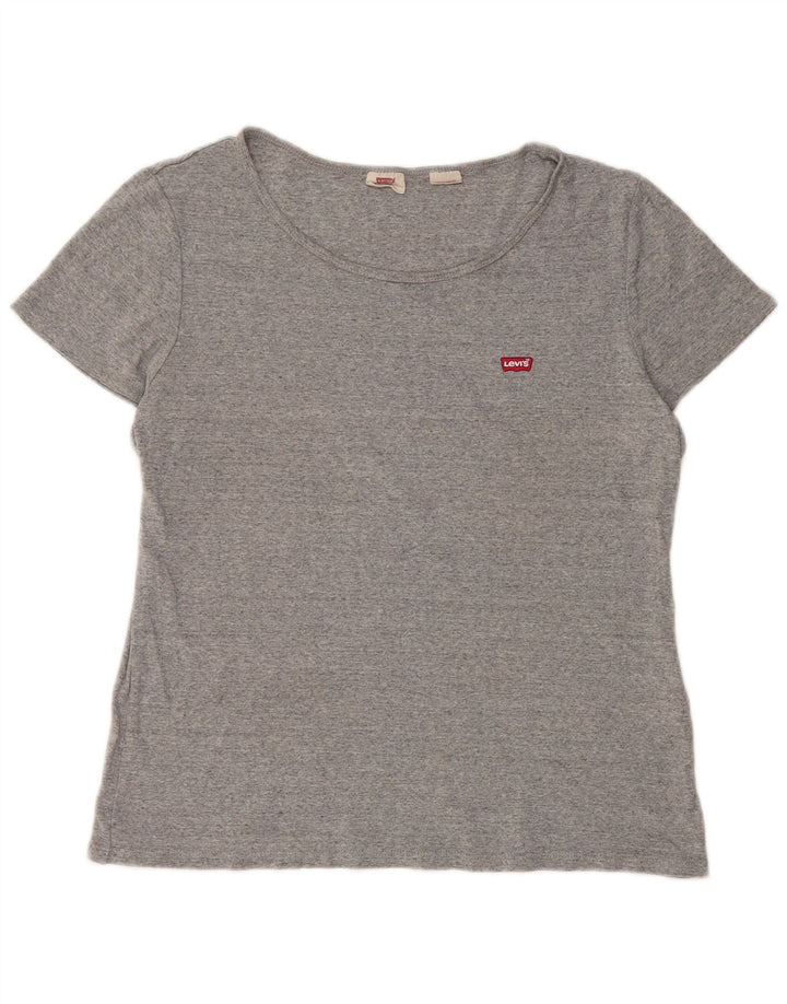 Levi's Camiseta Corta Mujer XL Algodón Moteado Gris
