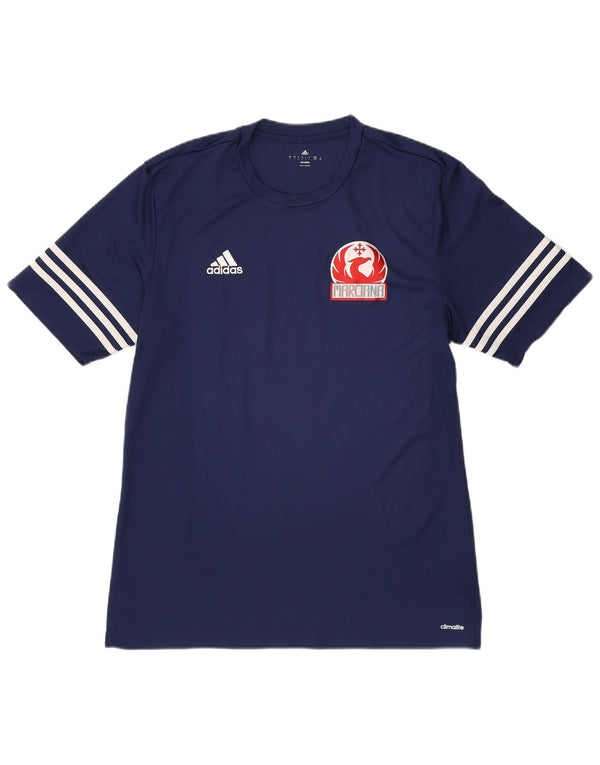 Adidas Mens Marciana FC Graphic Camiseta Top Grande Azul Marino Poliéster