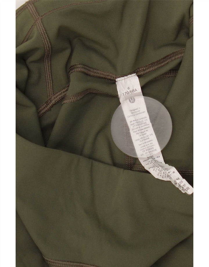 Lululemon Leggings para mujer US 6 mediano verde manchado nailon