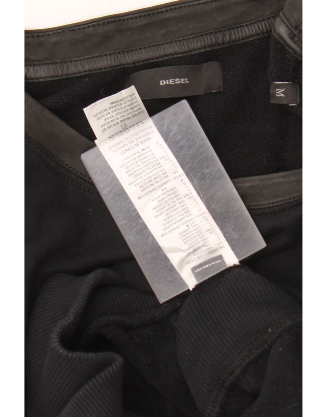 DIESEL Vestido tipo jersey para mujer UK 40 Mediano Negro Colorblock Algodón