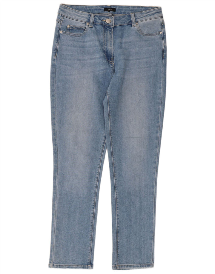 M&Co Vaqueros ajustados para mujer UK 12 Medium W32 L27 Algodón azul