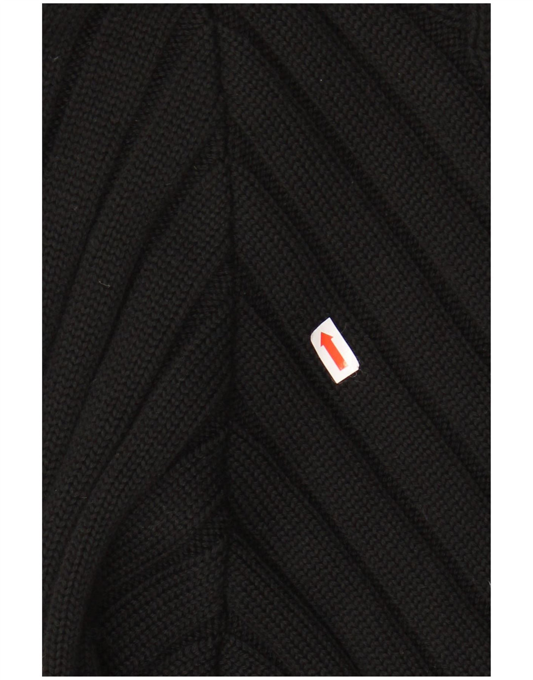 VINTAGE Suéter de cuello redondo para mujer Reino Unido 20 2XL Negro