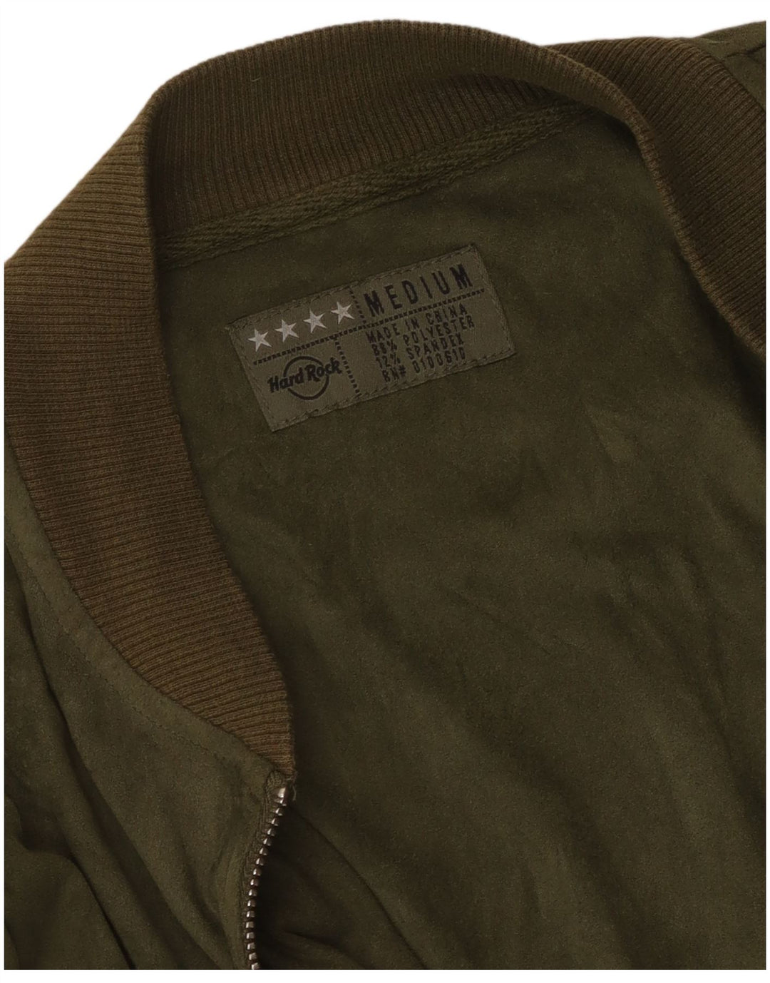 Hard Rock Cafe Chaqueta Bomber Corta Dubái para Mujer UK 44 Poliéster Verde Medio