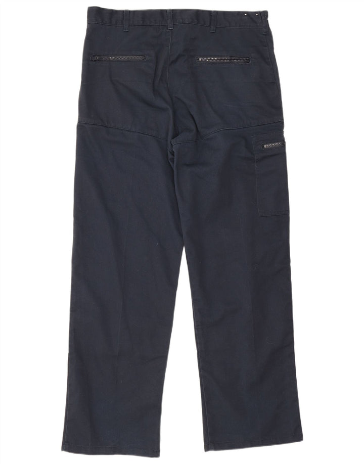 Dickies Pantalones cargo rectos para hombre W34 L31 Poliéster azul marino