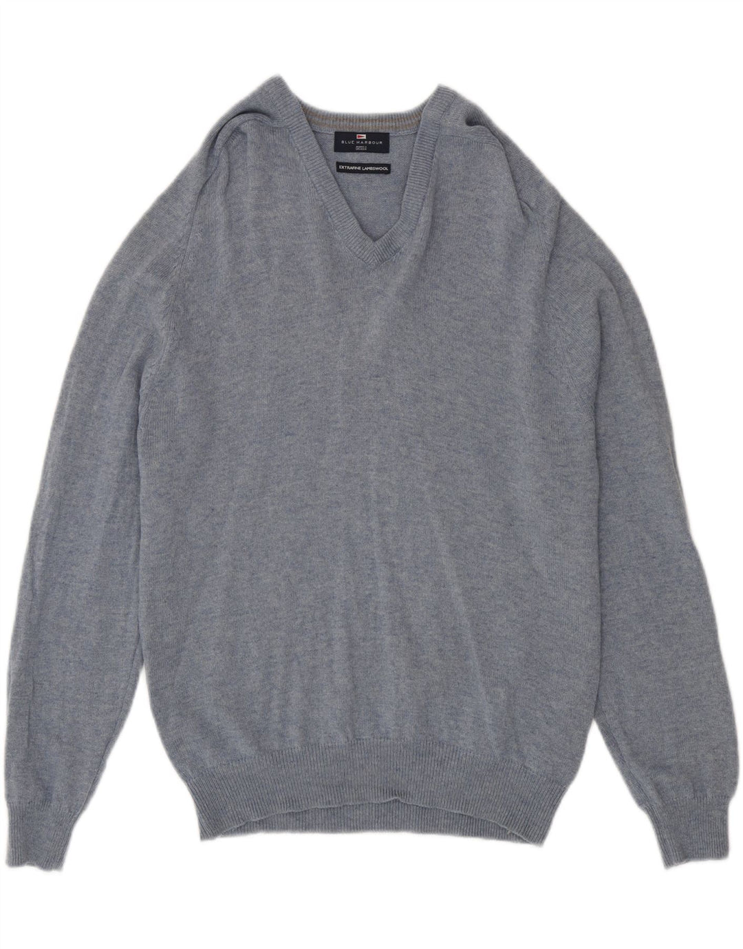 Marks & Spencer Jersey con Cuello en V Azul Harbor para Hombre Azul Medio