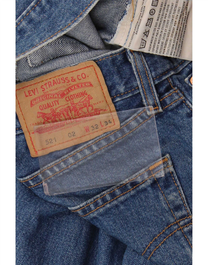 Levi's Hombre 521 Vaqueros Rectos W32 L32 Algodón Azul