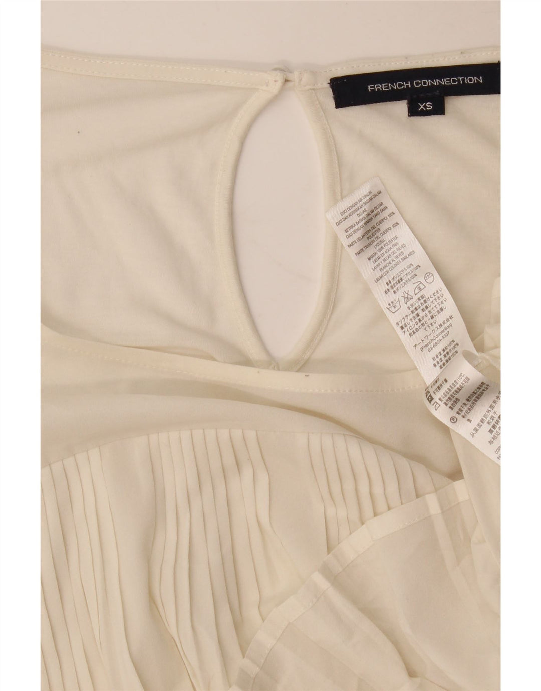 French Connection Blusa extragrande para mujer UK 6 XS Poliéster blanco