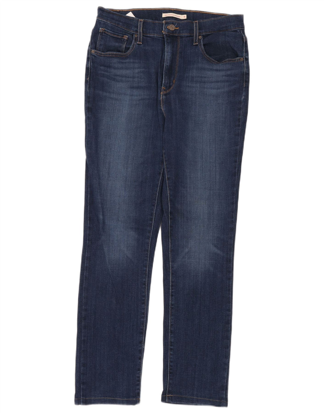 LEVI'S Jeans rectos de talle alto 724 para mujer W31 L32 Algodón azul