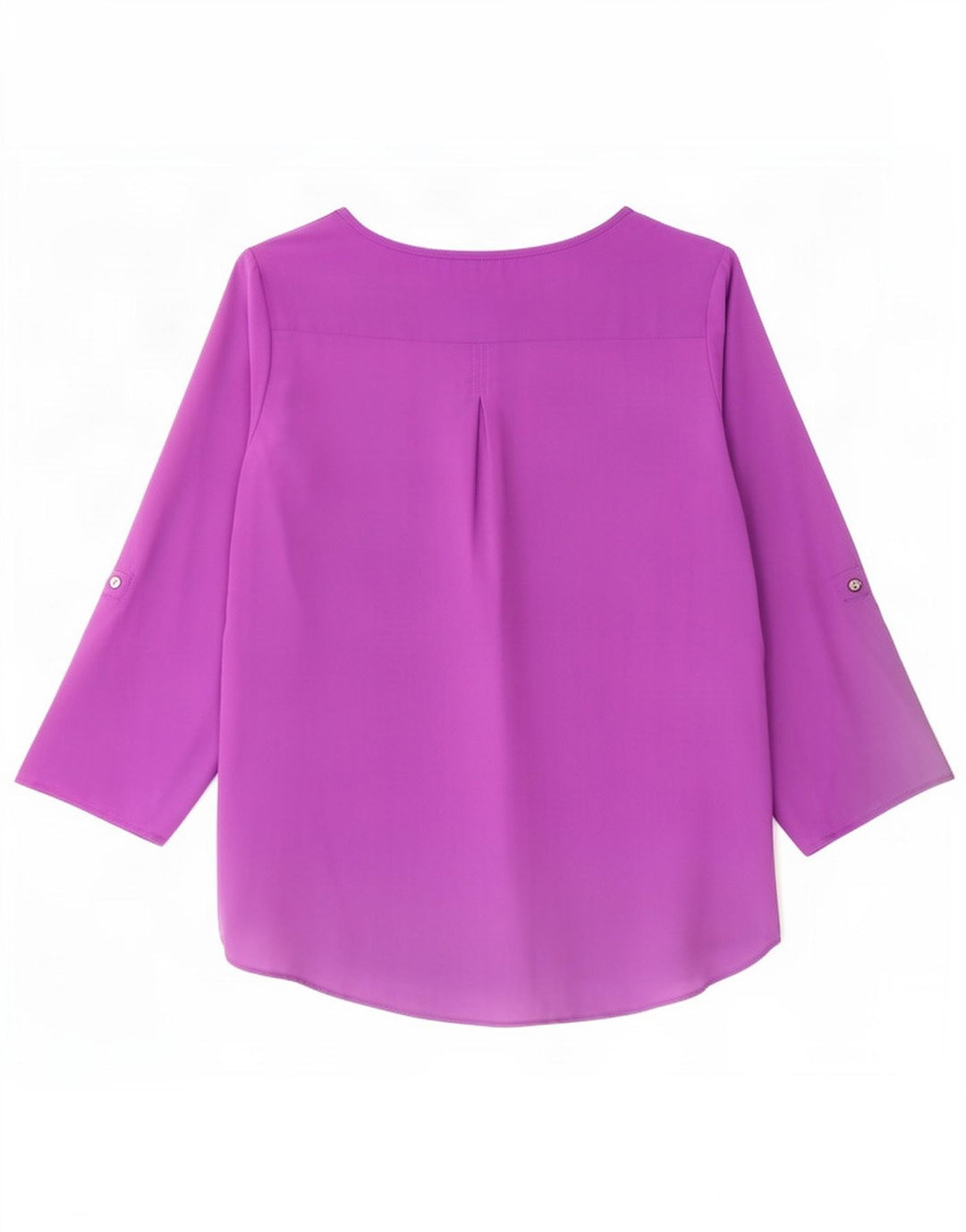 Zara Mujer Top Manga 3/4 UK 46 Grande Poliéster Púrpura