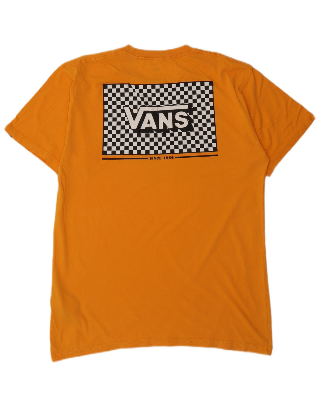 VANS Mens Classic Fit Graphic T-Shirt Top Medium Yellow Cotton