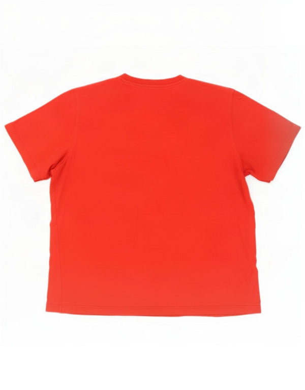 Adidas Hombre Camiseta Gráfica Top XL Algodón Rojo