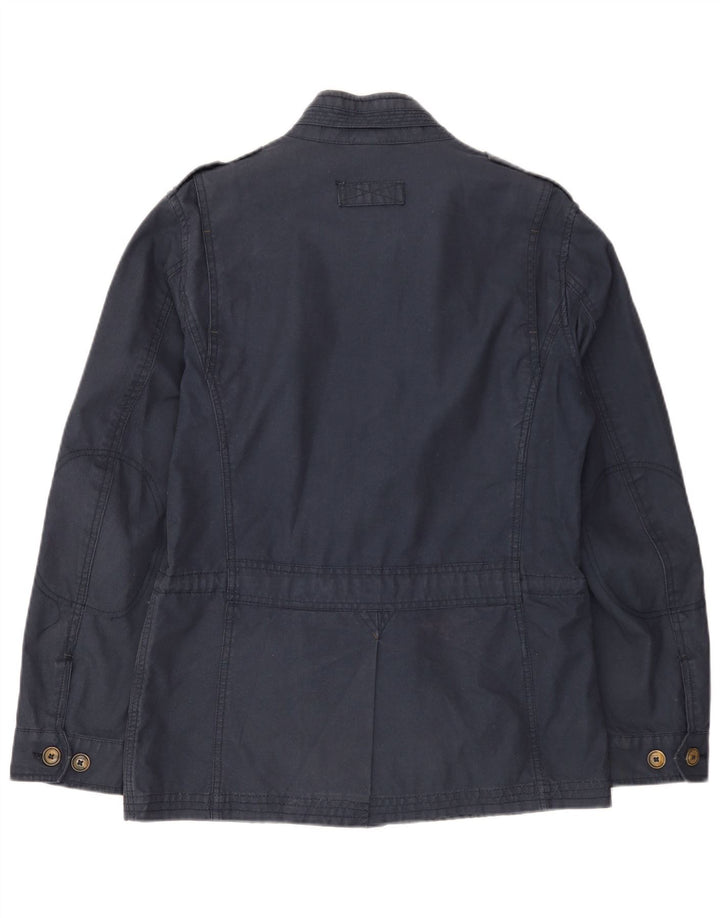 MASSIMO DUTTI Chaqueta militar para hombre UK 36 Small Azul marino