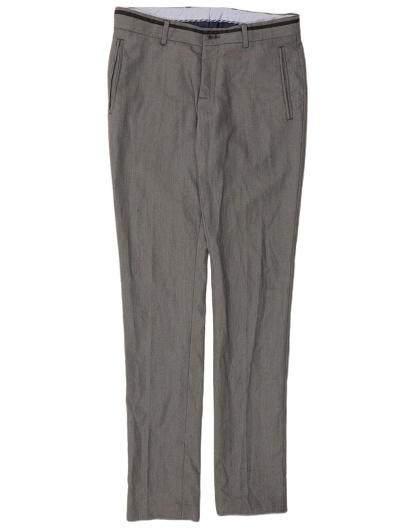 Zara Mens Slim Chino Pantalones EU 38 Medium W30 L33 Poliéster Gris