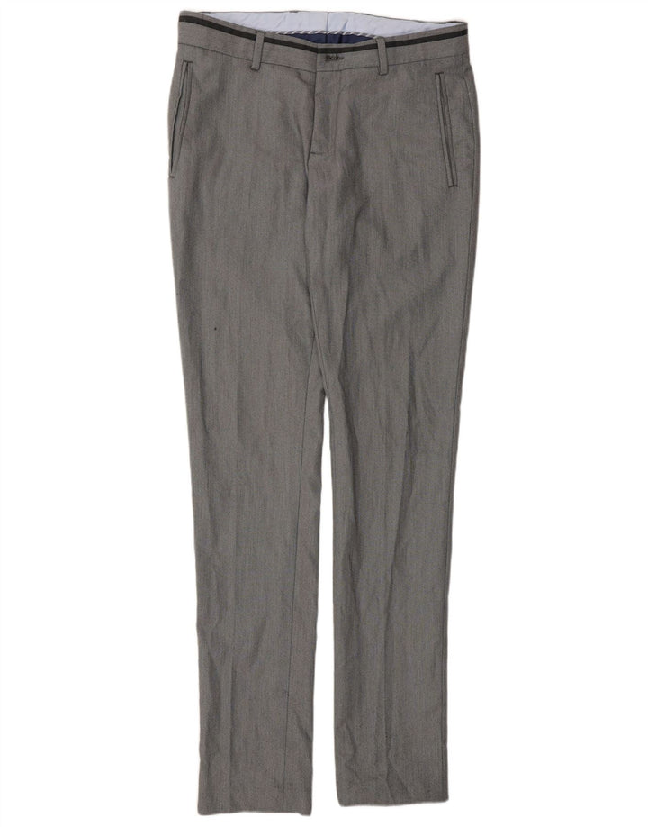 Zara Mens Slim Chino Pantalones EU 38 Medium W30 L33 Poliéster Gris