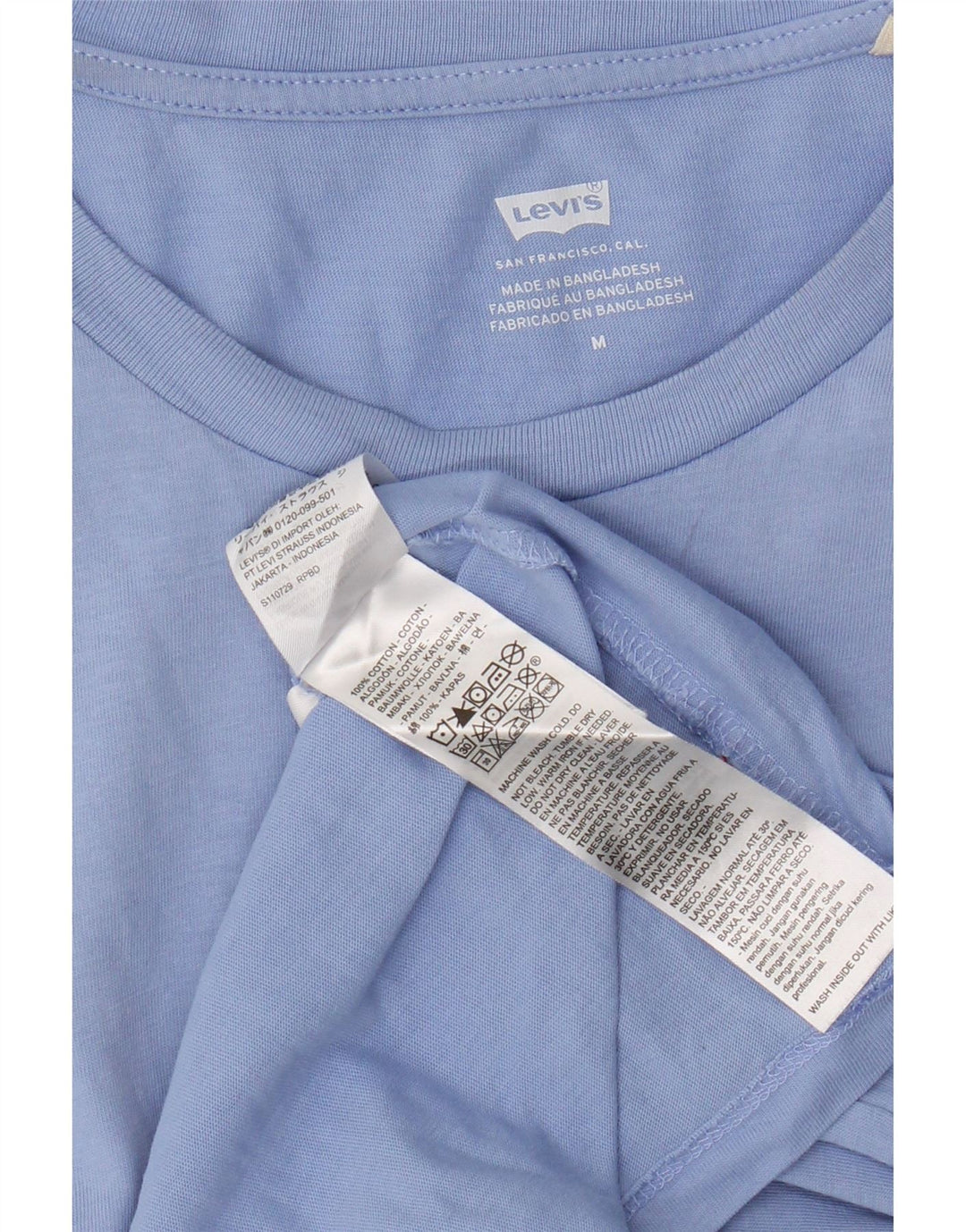 Levi's Camiseta gráfica para mujer Top UK 12 Algodón azul medio