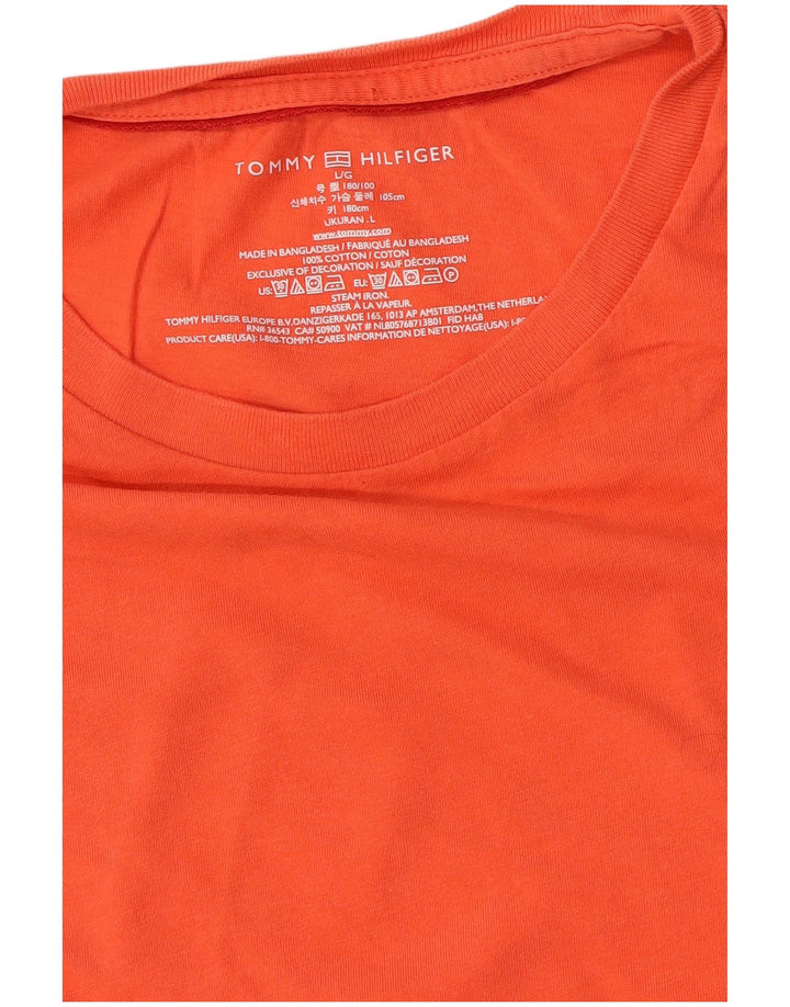 Tommy Hilfiger - Camiseta para hombre, talla grande, color naranja, algodón