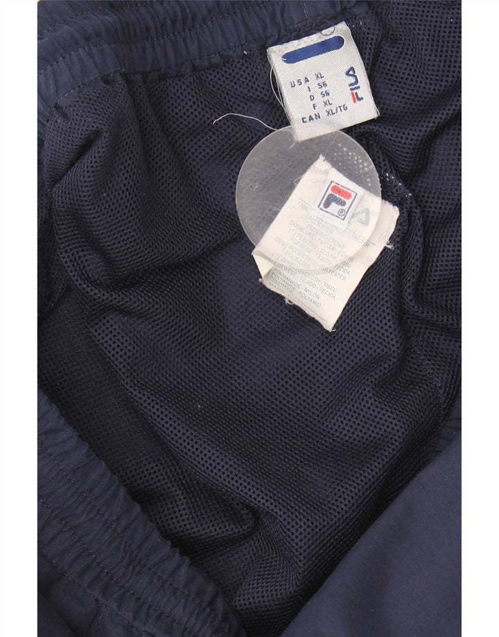 Fila Pantalón impermeable para hombre XL Azul marino Colorblock Poliéster