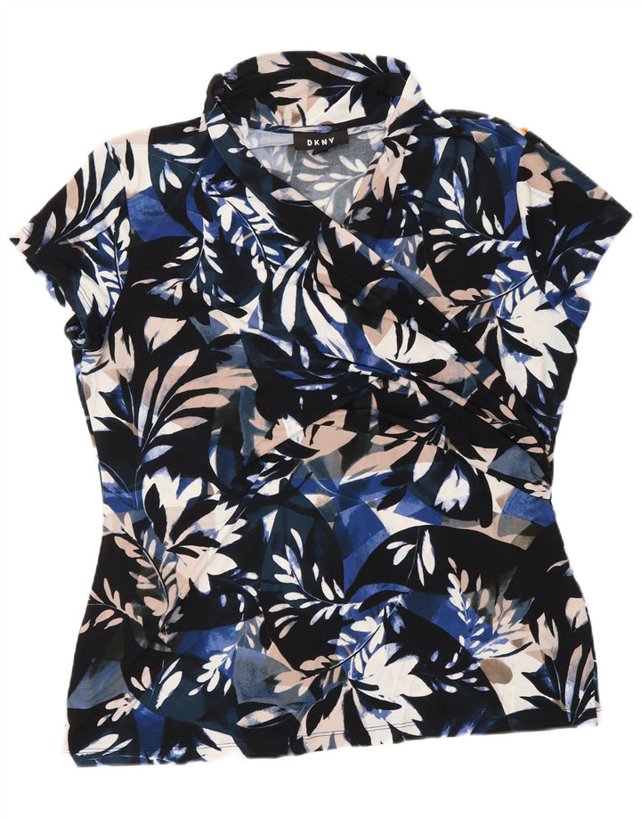 DKNY Blusa para mujer Top UK 40 XL Poliéster floral multicolor