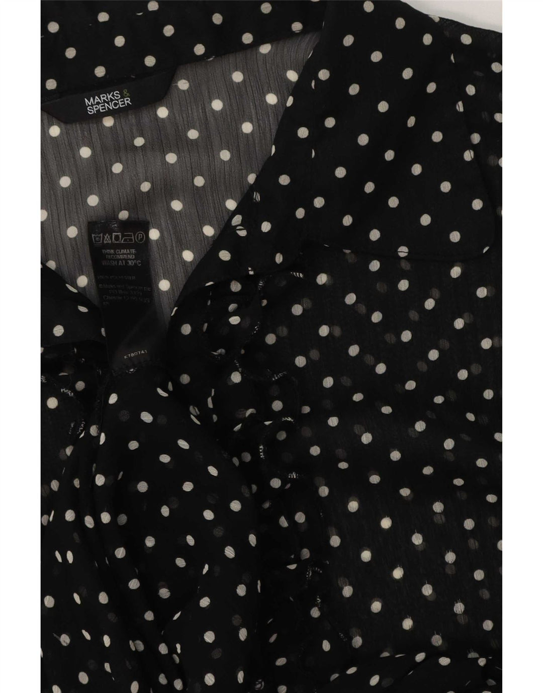 Marks & Spencer Vestido transparente para mujer, talla 44, talla mediana, color negro