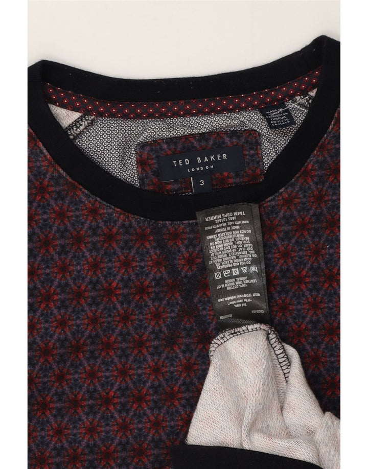 Ted Baker - Jersey de cuello redondo para hombre, talla 3, mediano, multicolor floral