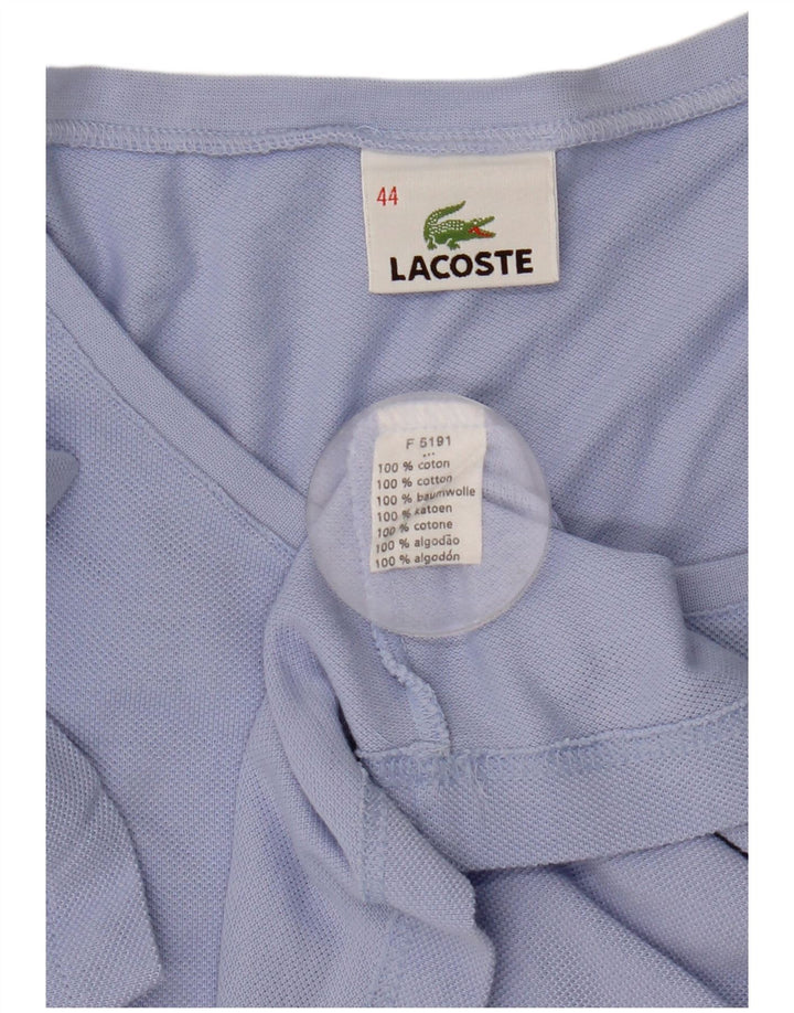Camiseta Lacoste Mujer Top Talla 44 Grande Algodón Azul