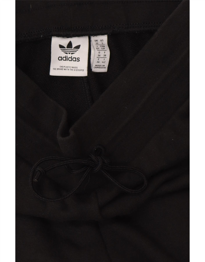 ADIDAS Pantalones de chándal para mujer Joggers UK 10 Small Black Cotton
